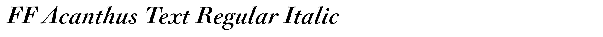 FF Acanthus Text Regular Italic image